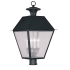 Livex Lighting Mansfield Post Light with 4 Lights Black