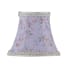Finish: Sky Blue Floral Print Bell Clip Shade with Fancy Trim
