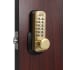 Lockey Keyless Entry Single Combination Mechanical Deadbolt with Deadlocking Spring Latch Satin Brass