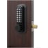 Lockey 2000 Series Keyless Entry Single Combination Mechanical Knob Set with Interior Thumb Turn Jet Black