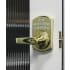 Lockey E Digital Series Keyless Entry Single Cylinder Electronic Door Lever with Key Override and Remote Bright Brass