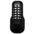 Lockey M Series Keyless Entry Single Combination Mechanical Deadbolt with EZ Plates Jet Black
