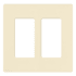 Lutron Claro Two Gang Designer Wall Plate Almond