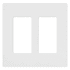 Lutron Claro Two Gang Designer Wall Plate White