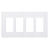 Lutron Claro Four Gang Designer Wall Plate White