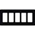 Lutron Claro Five Gang Designer Wall Plate Black