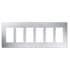 Lutron Claro Six Gang Designer Wall Plate Stainless Steel