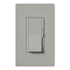 Lutron Diva 450 Watt 120 Volt Single Pole Magnetic Low Voltage Preset Dimmer with Locator Light Gray