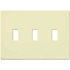 Lutron Fassada Three-Gang wall plate Almond