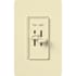 Lutron Skylark 120 Volt 300 Watt 1.5 Ampere Single Pole Dual Slide to Off Dimmer and Quiet 3 Speed Fan Control Almond