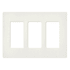Lutron Claro 3 Gang Wall Plate for Decorator-Style Dimmers, Switches, and Outlets Biscuit