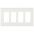 Lutron Claro 4 Gang Wall Plate for Decorator-Style Dimmers, Switches, and Outlets Architectural White