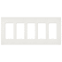 Lutron Claro 5 Gang Wall Plate for Decorator-Style Dimmers, Switches, and Outlets Architectural White