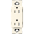 Lutron Claro 15 Ampere 125 Volt Designer Two Outlet Duplex Receptacle Biscuit