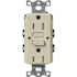 Lutron Claro 15A Tamper Resistant GFCI Duplex Receptacle, Decorator-Style Outlet, Self-Testing Clay