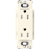Lutron Claro 15A Tamper-Resistant Duplex Receptacle, Decorator-Style Outlet Biscuit