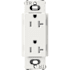 Lutron Claro 20A Tamper-Resistant Duplex Receptacle, Decorator-Style Outlet Architectural White