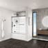 Maax Utile 60-7/8" High X 59-3/4" Wide X 32-5/8" Deep Composite Alcove Tub and Shower Wall Set - Includes Shelf Metro Tux