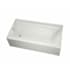 Maax Exhibit IFS 60" Three Wall Alcove Acrylic Soaking Tub with Left Drain and Overflow White