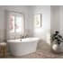 Maax Ella Sleek 66" Free Standing Acrylic Soaking Tub with Center Drain and Overflow White