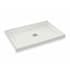 Maax B3Square 47-7/8" x 35-7/8" Rectangular Shower Base with Double Threshold, Center Drain and Left Corner Installation White