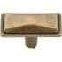 Manzoni Luca 1-5/8 Inch Zamac Rectangular Cabinet Knob from the Classic European Renaissance Collection Distressed Brass