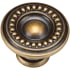 Manzoni Beaded 1-3/8 Inch Zamac Mushroom Cabinet Knob from the Classic European Renaissance Collection Distressed Brass