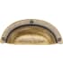 Manzoni 2-1/2 Inch Center to Center Zamac Cup Cabinet Pull from the Classic European Renaissance Collection Distressed Brass