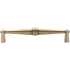 Manzoni Terre Hex 6-5/16 Inch Center to Center Zamac Bar Cabinet Pull from the Classic European Renaissance Collection Distressed Brass