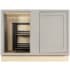Maplevilles Cabinetry Inset 45" Wide x 35" Tall Single Door Blind Corner Cabinet with Basket Slides, Right Opening Tuscan Grey