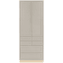 Maplevilles Cabinetry Inset 36" Wide x 93" Tall Double Door Tall or Pantry Cabinet with 6 Drawers Tuscan Grey