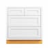 Maplevilles Cabinetry Inset 33" Wide x 35" Tall Base Cabinet with 4 Drawers Snow White