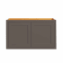 Maplevilles Cabinetry Inset 36" Wide x 18" Tall Double Door Wall Cabinet Dark Grey