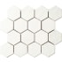 Marazzi Artistic Reflections 3" Hexagon Mosaic Tile, Ceramic Look Matte Finish - Sold by Sheet (1 SF per Sheet) Matte Arctic