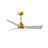 Matthews Fan Company Alessandra 42" 3 Blade Indoor Ceiling Fan Brushed Brass / Barnwood