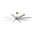 Matthews Fan Company Ariella 64" 8 Blade Indoor / Outdoor Ceiling Fan Brushed Brass / Barn Wood Tone