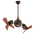 Matthews Fan Company Acqua 16" 6 Blade Indoor LED Ceiling Fan with LED Light Kit, Blades and Remote Control Textured Bronze / Mahogany Tone