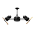 Matthews Fan Company Duplo-Dinamico 16" 6 Blade Indoor Ceiling Fan Black