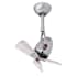 Matthews Fan Company Diane 16" 3 Blade Indoor Ceiling Fan with Remote Control Brushed Nickel / Barnwood
