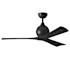 Matthews Fan Company Irene-3 52" 3 Blade Indoor Ceiling Fan Matte Black