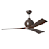 Matthews Fan Company Irene-3 52" 3 Blade Indoor Ceiling Fan with Remote Control Textured Bronze