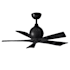 Matthews Fan Company Irene-5 42" 5 Blade Indoor Ceiling Fan Matte Black