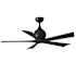 Matthews Fan Company Irene-5 52" 5 Blade Indoor Ceiling Fan Matte Black