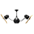 Matthews Fan Company Vent Bettina 16" 6 Blade Indoor Ceiling Fan with Wall Control Black