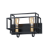 Maxim Liner 2 Light 14" Wide Bathroom Vanity Light Black / Satin Brass