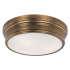 Maxim Fairmont 16" Wide 3 Light Ceiling Light Natural Aged Brass / Glass Diffuser