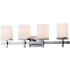 Maxim Tetra 30" Wide Bathroom Light with Square Frosted Glass Shades Polished Chrome