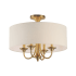 Maxim Bongo 4 Light 18" Wide Semi-Flush Drum Ceiling Fixture Natural Aged Brass
