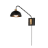 Maxim Thelonious 16" Tall Wall Sconce Black / Natural Aged Brass