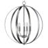 Maxim Provident 5 Light 24" Wide Taper Candle Pendant Satin Nickel